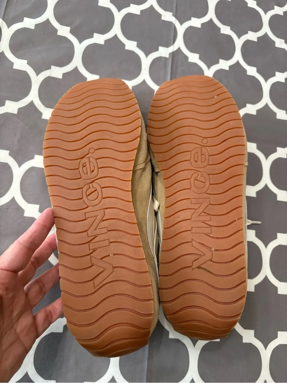 Vince Oasis Runner tan suede sneakers